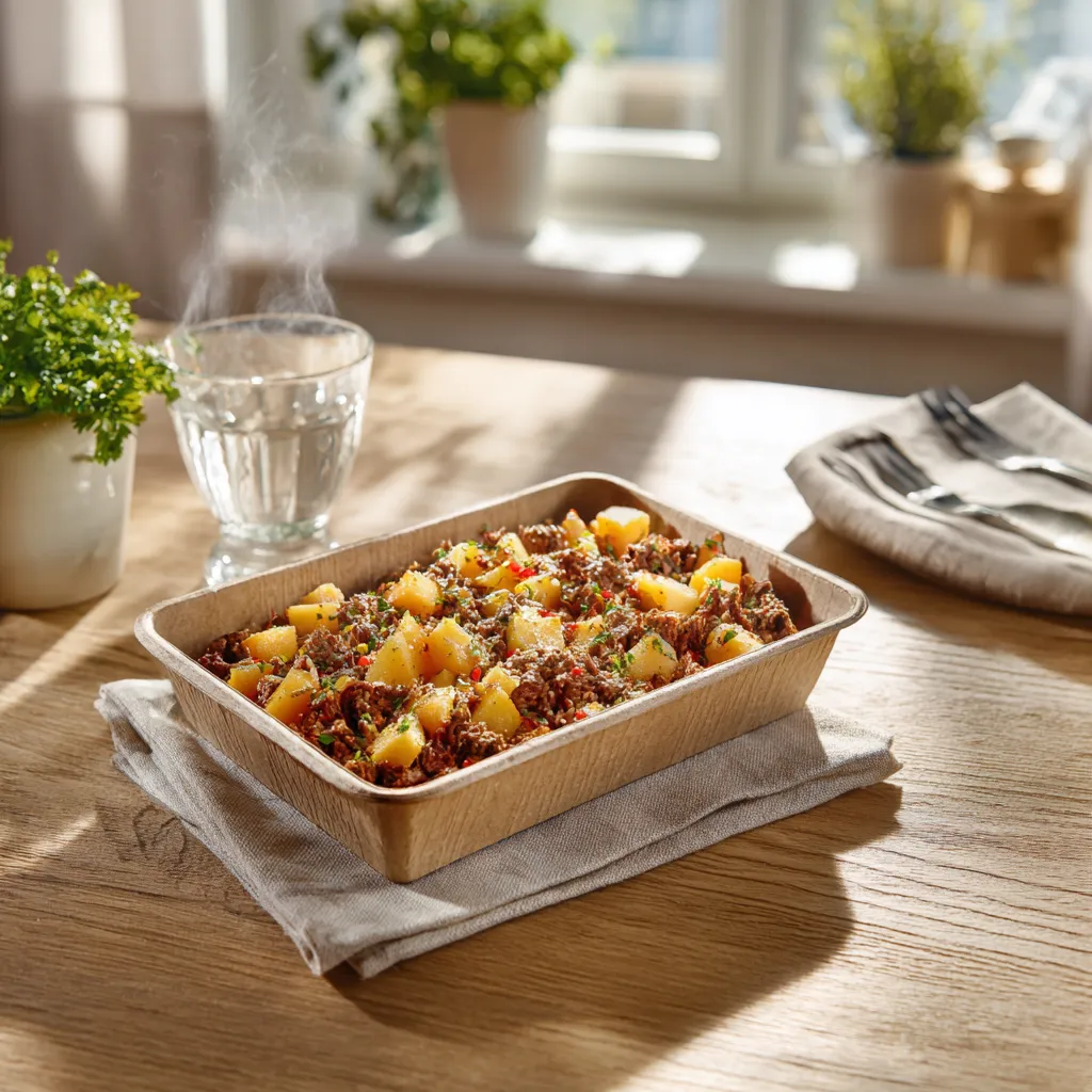 Emincé de boeuf tex mex purée de patate douce