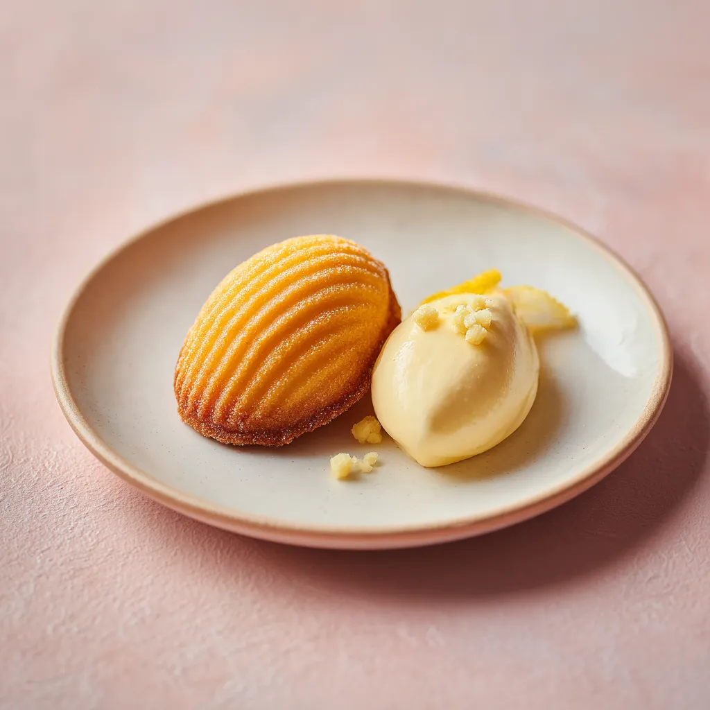 Madeleine et sa mousse au citron