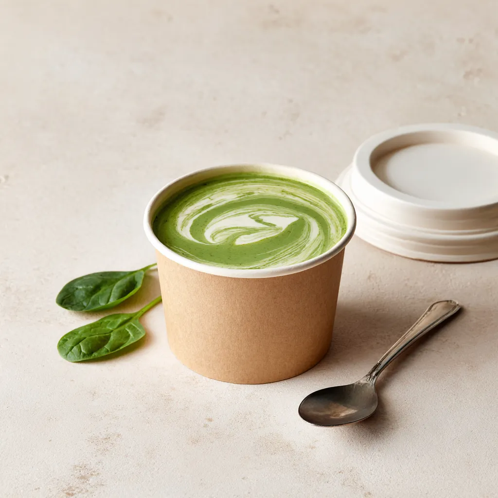 Soupe d'epinards et fromage frais