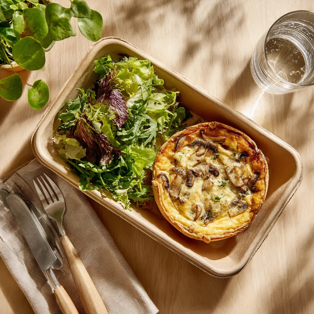 Quiche du jour poireaux champignons